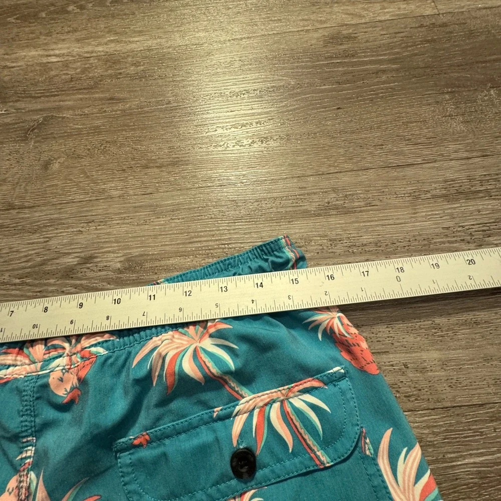 Rip Curl Shorts Mens S Teal Polyester Tropical Pineapple Summer Beach Surfing